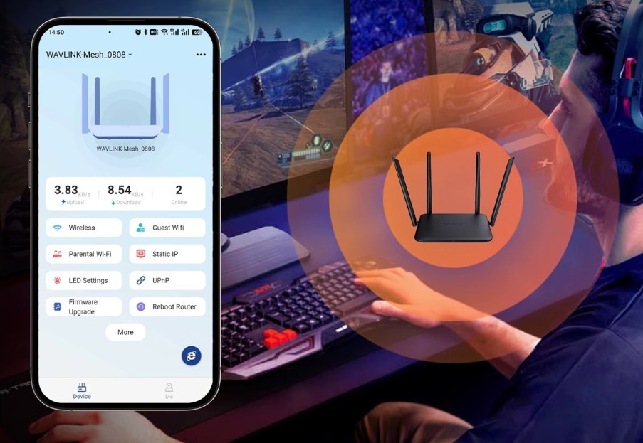 WAVLINK-BE3600-WiFi-7-Router-telefonos-alkalmazas