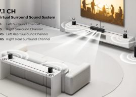 Ultimea Aura S4T, a 7.1 soundbar, ami négy surround hangszóróval veszi körül a kanapét